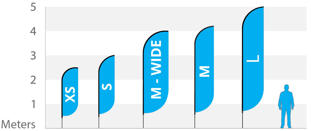 Dimensioni convesse del beach flag