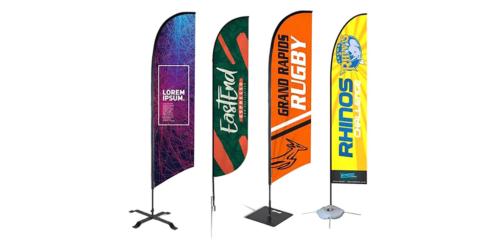 cheap custom feather flags with pole