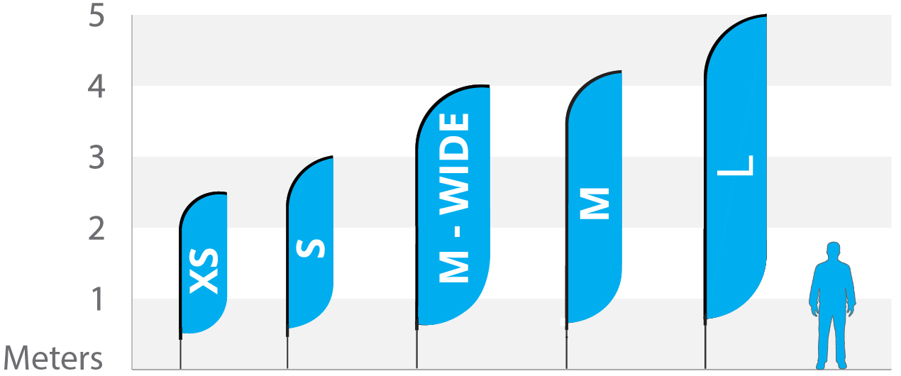 Feather Beach Flag Dimensions